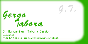 gergo tabora business card